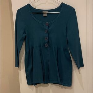 Ann Taylor Blue Ribbed Sweater